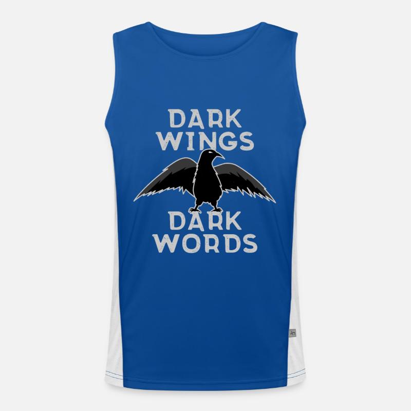 Dark Wings Dunkle Wörter Funktionelles Kontrast-Tank Top für Männer 