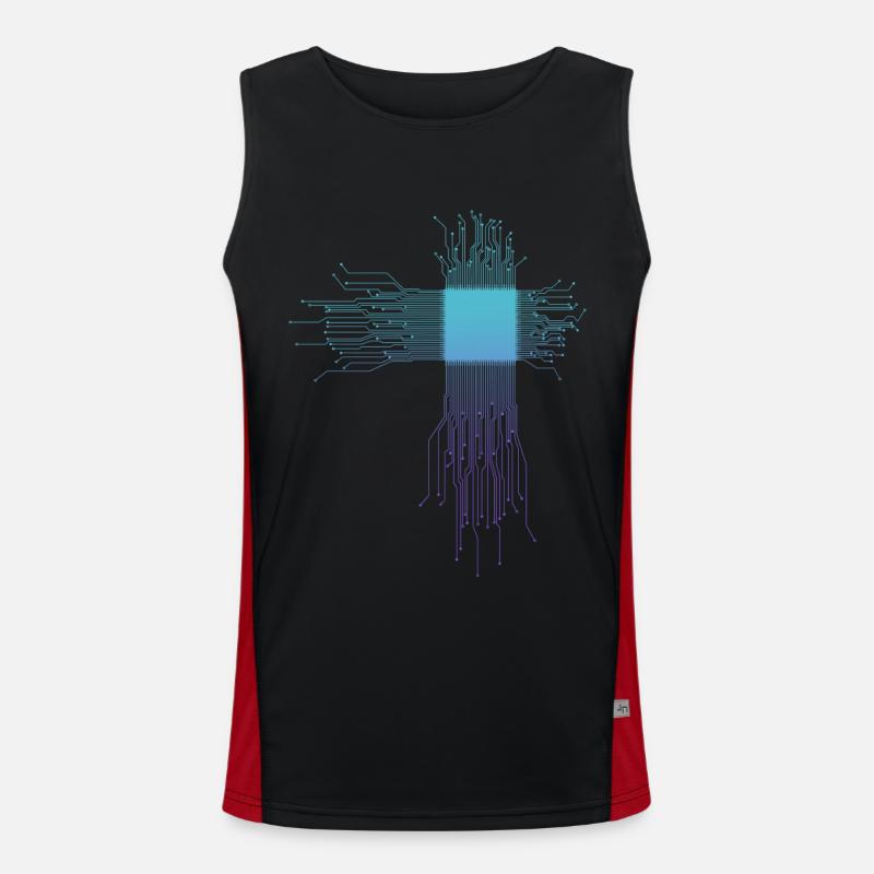 Elektroniker Informatiker Geschenk Funktionelles Kontrast-Tank Top für Männer 