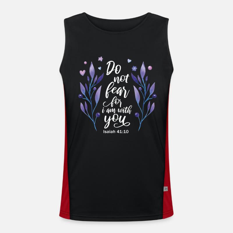 Religiöses Zitat Christlich Funktionelles Kontrast-Tank Top für Männer 