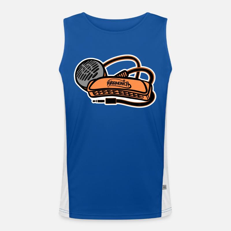 Micro Harmonica Harmonica Style Men's Functional Contrast Tank Top 