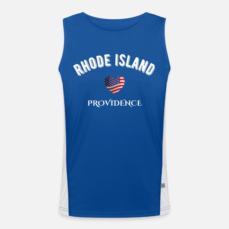 Rhode Island Funktionelles Kontrast-Tank Top für Männer 
