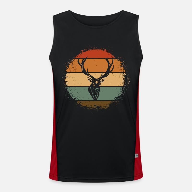 Hirsch Funktionelles Kontrast-Tank Top für Männer 