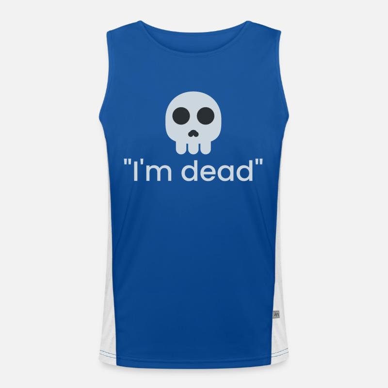 Ich bin tot Funktionelles Kontrast-Tank Top für Männer 