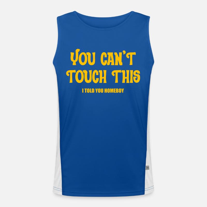 Funny Quote Men's Functional Contrast Tank Top 