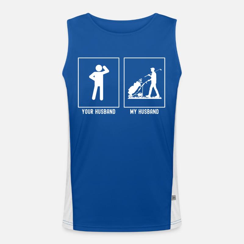 Ihr Ehemann - Mein Ehemann - Golftasche Funktionelles Kontrast-Tank Top für Männer 