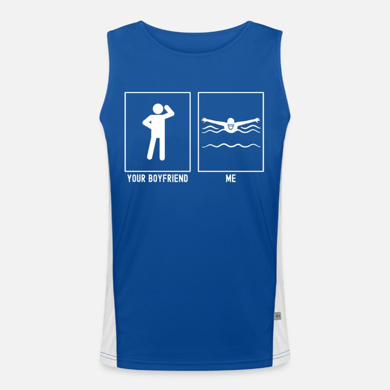 Votre ami - Moi - Swimming Simple Vector Débardeur respirant contrasté Homme 