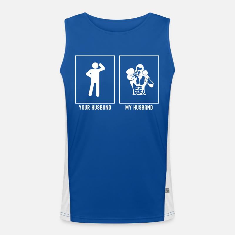 Ihr Ehemann - Mein Ehemann - Boxen Jab Funktionelles Kontrast-Tank Top für Männer 