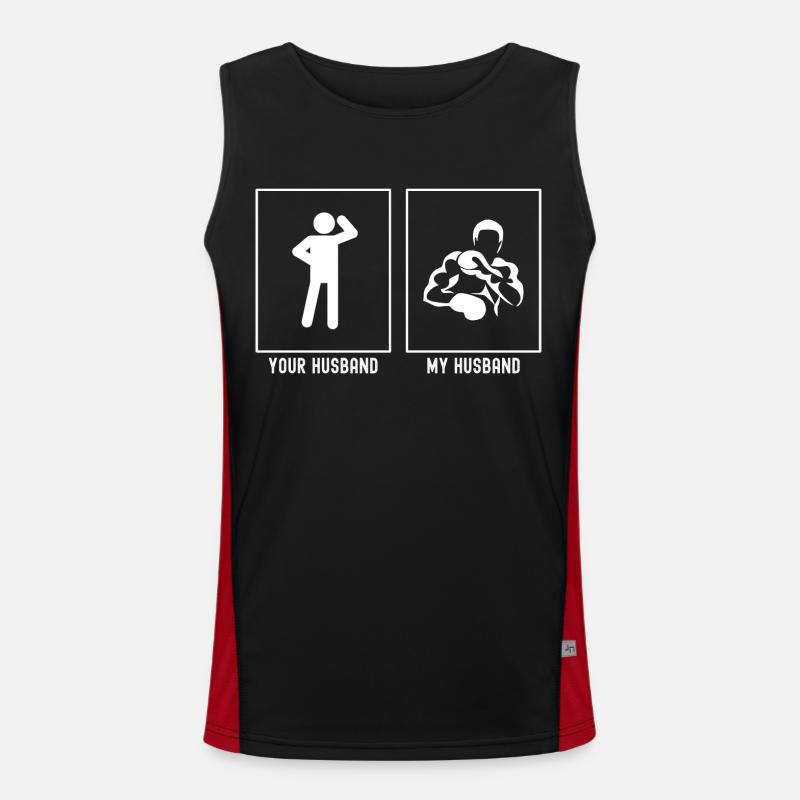 Ihr Ehemann - Mein Ehemann - Boxen Block Funktionelles Kontrast-Tank Top für Männer 