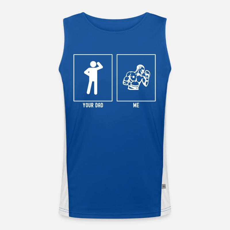 Ton père - Moi - Moquerie de boxe Débardeur respirant contrasté Homme 