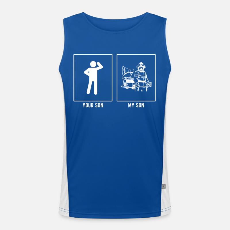 Your Son - My Son - Fire Brigade Men's Functional Contrast Tank Top 