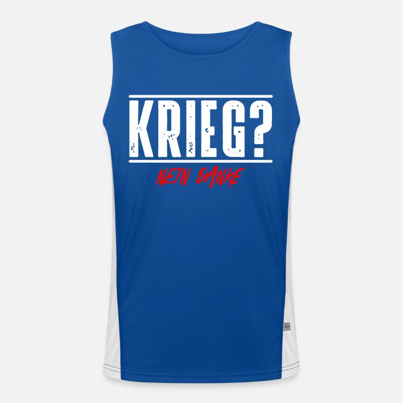 Krieg Funktionelles Kontrast-Tank Top für Männer 