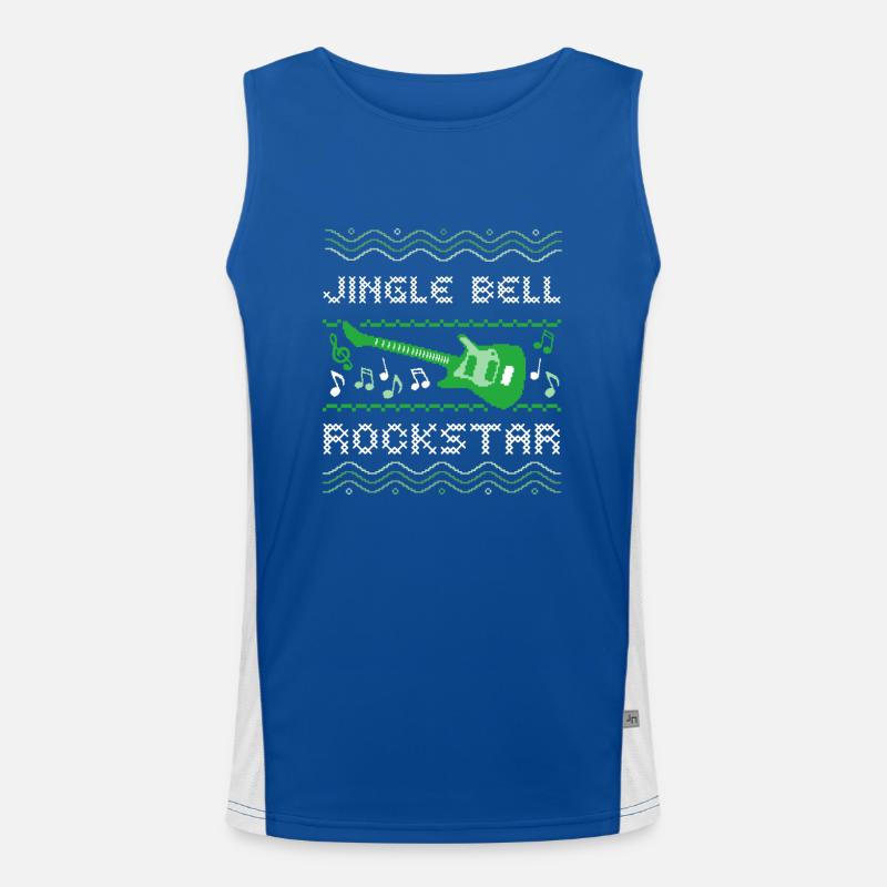 PULL DE NOËL MOCHE, JINGLE BELL ROCK-STAR Débardeur respirant contrasté Homme 