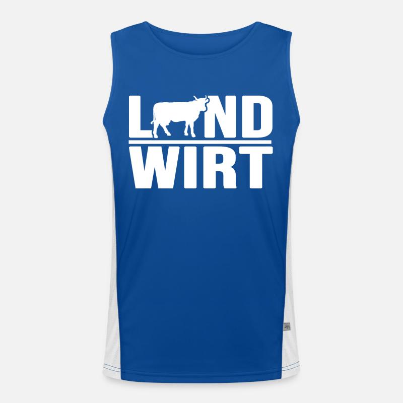 landwirt milchbauer almwirtschaft bauer Funktionelles Kontrast-Tank Top für Männer 