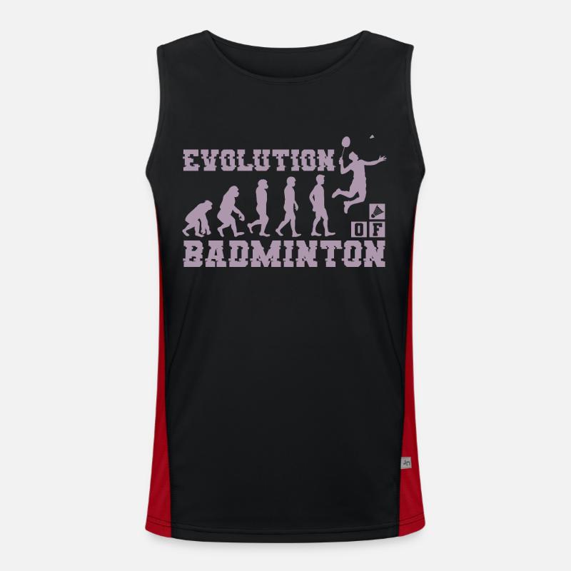Badminton Evolution Silhouette Funktionelles Kontrast-Tank Top für Männer 