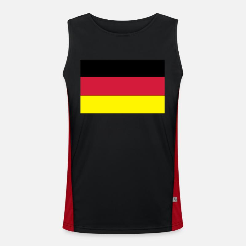 German Flag Men's Functional Contrast Tank Top 