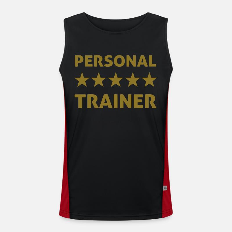 personal trainer Funktionelles Kontrast-Tank Top für Männer 