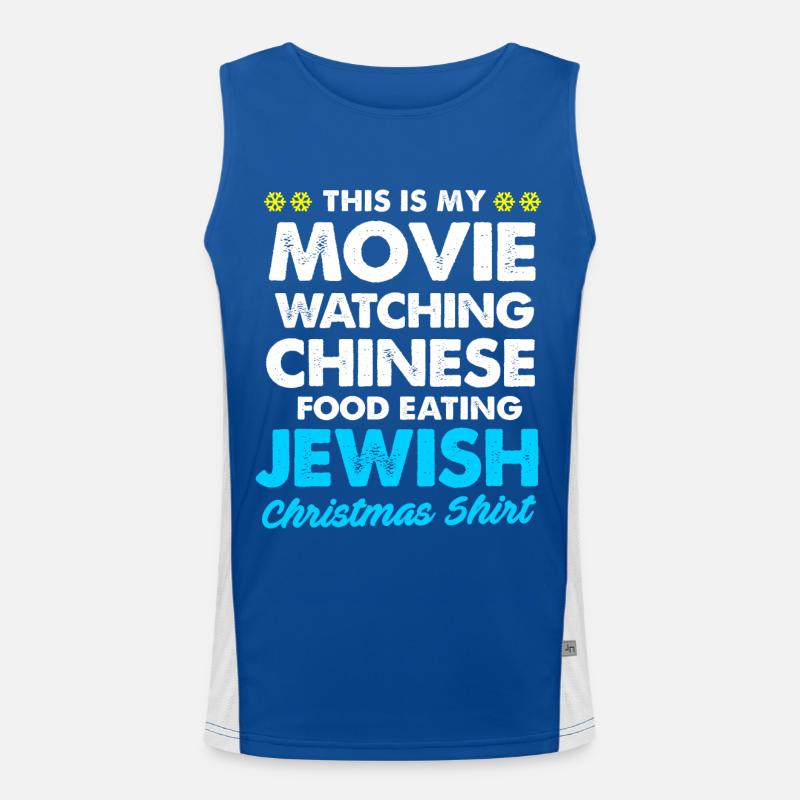 Hanoucca Noël Hanoukka Hanoucca Menorah Débardeur respirant contrasté Homme 