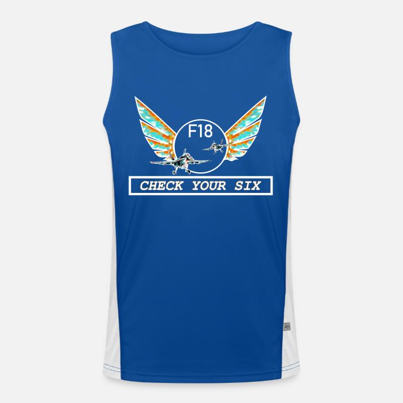 Check Your Six Funktionelles Kontrast-Tank Top für Männer 