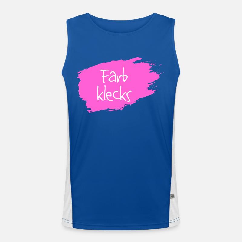 Farbklecks pink Funktionelles Kontrast-Tank Top für Männer 