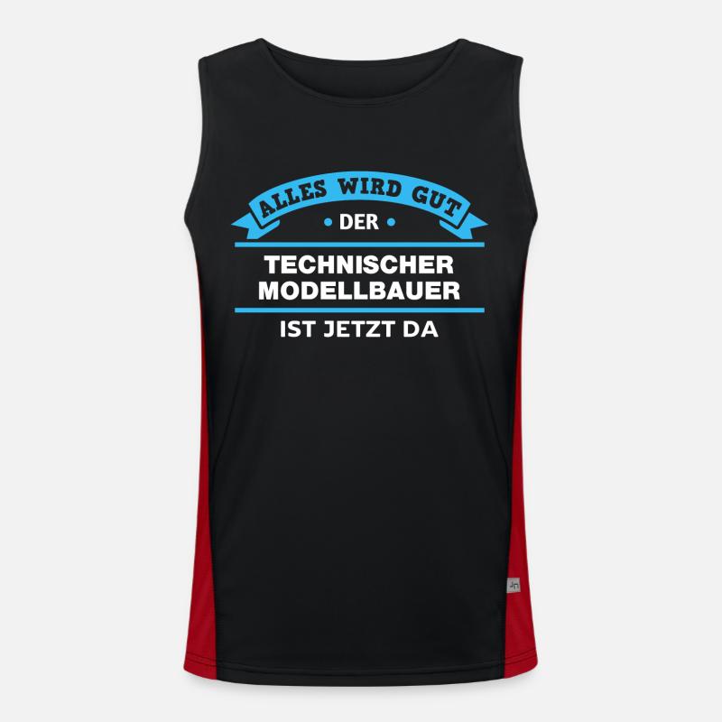 Technischer Modellbauer Design für Handwerker Funktionelles Kontrast-Tank Top für Männer 
