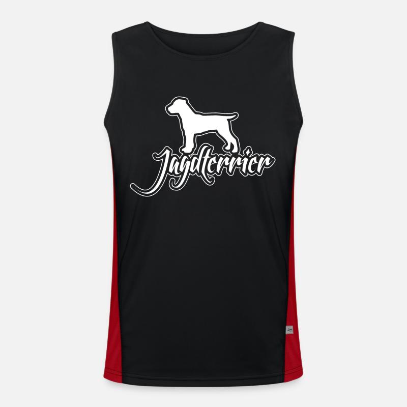 JAGDTERRIER Hunderasse Jagdhunde Jäger Wilsigns Funktionelles Kontrast-Tank Top für Männer 