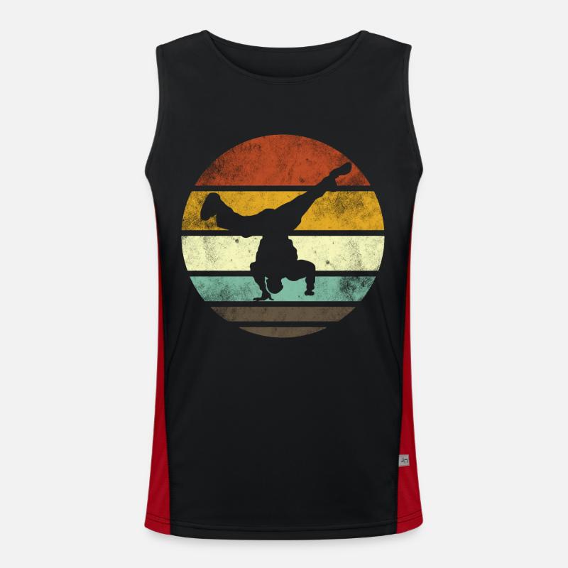 Breakdance Young Breakdancers Dancing - Men's Functional Contrast Tank Top  - black/red