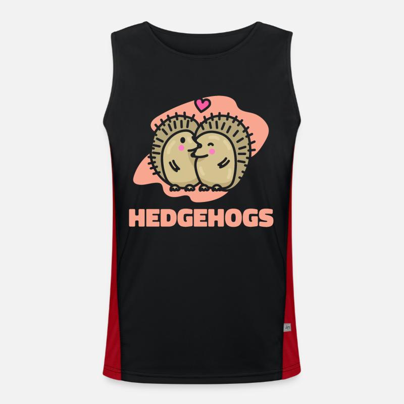 Cadeau de Saint-Valentin Hedgehog Débardeur respirant contrasté Homme 
