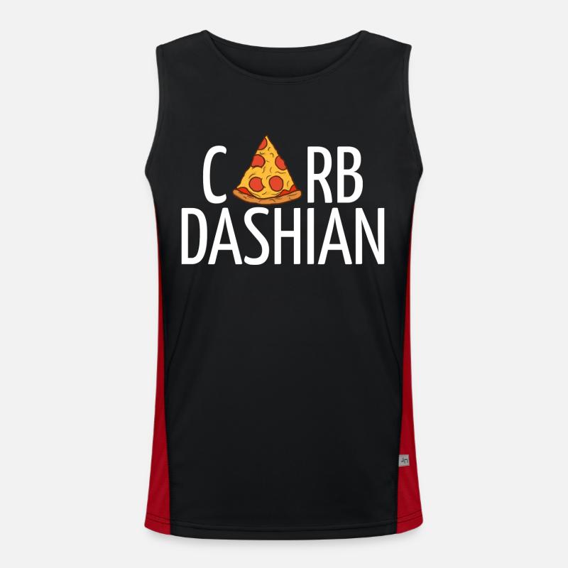 Carbdashian (weißer Text) Funktionelles Kontrast-Tank Top für Männer 