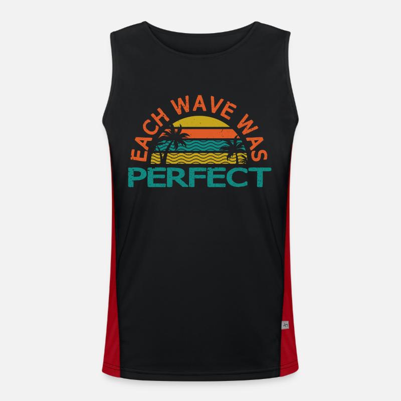EACH WAVE WAS PERFECT Men's Functional Contrast Tank Top 