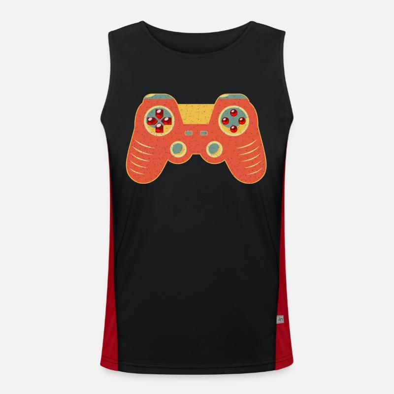 Controller Vintage Retro Funktionelles Kontrast-Tank Top für Männer 