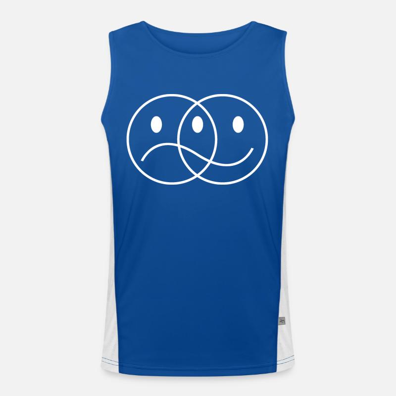 Gutgelaunt oder schlechtgelaunt Funktionelles Kontrast-Tank Top für Männer 