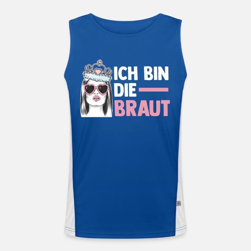 Braut Junggesellenabschied Junggesellinnenabschied Funktionelles Kontrast-Tank Top für Männer 