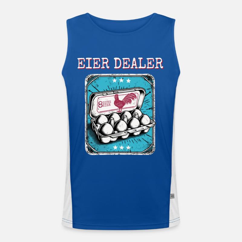 Eier Karton Eier Dealer Funktionelles Kontrast-Tank Top für Männer 