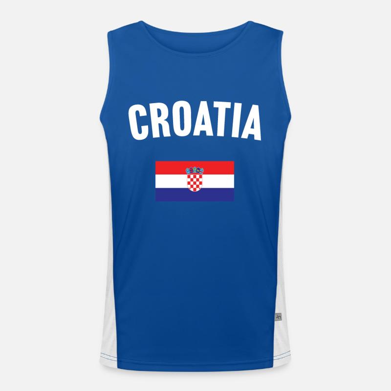 Drapeau de la Croatie Débardeur respirant contrasté Homme 