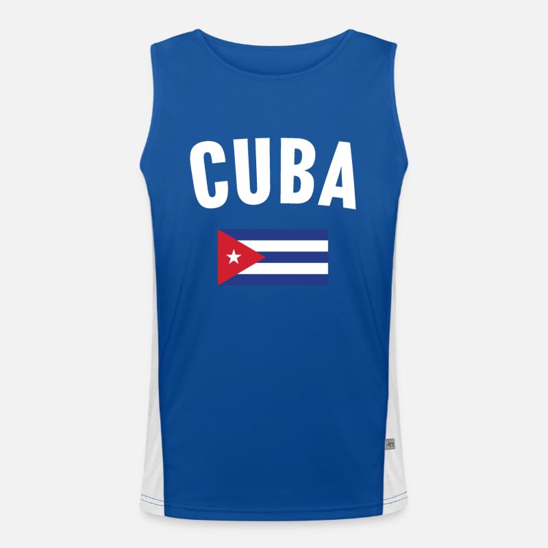 Drapeau de Cuba Débardeur respirant contrasté Homme 