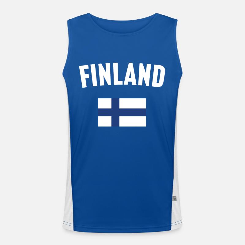 Drapeau de la Finlande Débardeur respirant contrasté Homme 