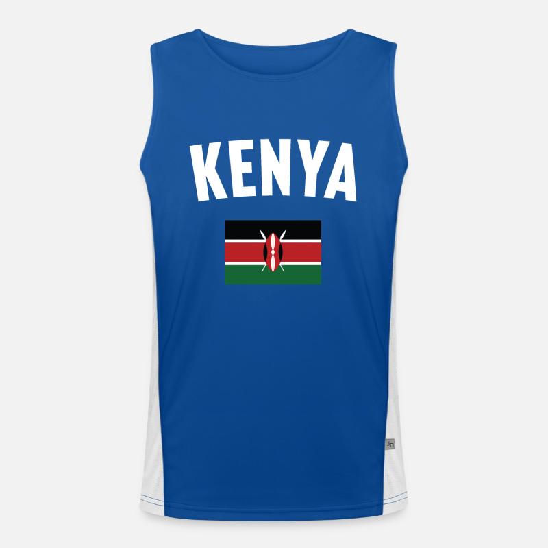 Drapeau du Kenya Débardeur respirant contrasté Homme 