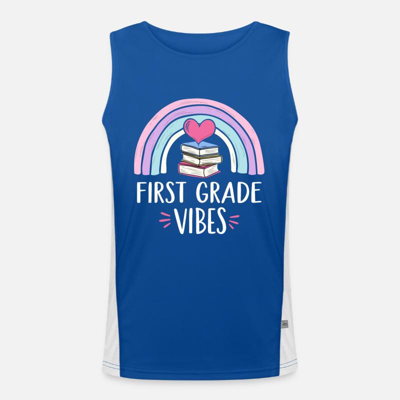 First Grade Vibes Men's Functional Contrast Tank Top 