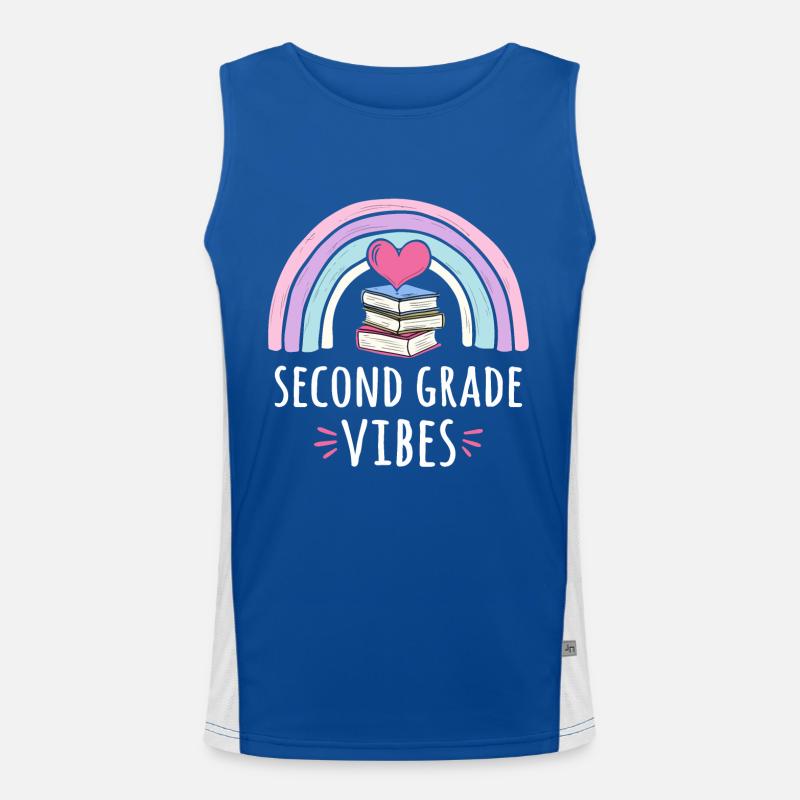 Second Grade Vibes Men's Functional Contrast Tank Top 