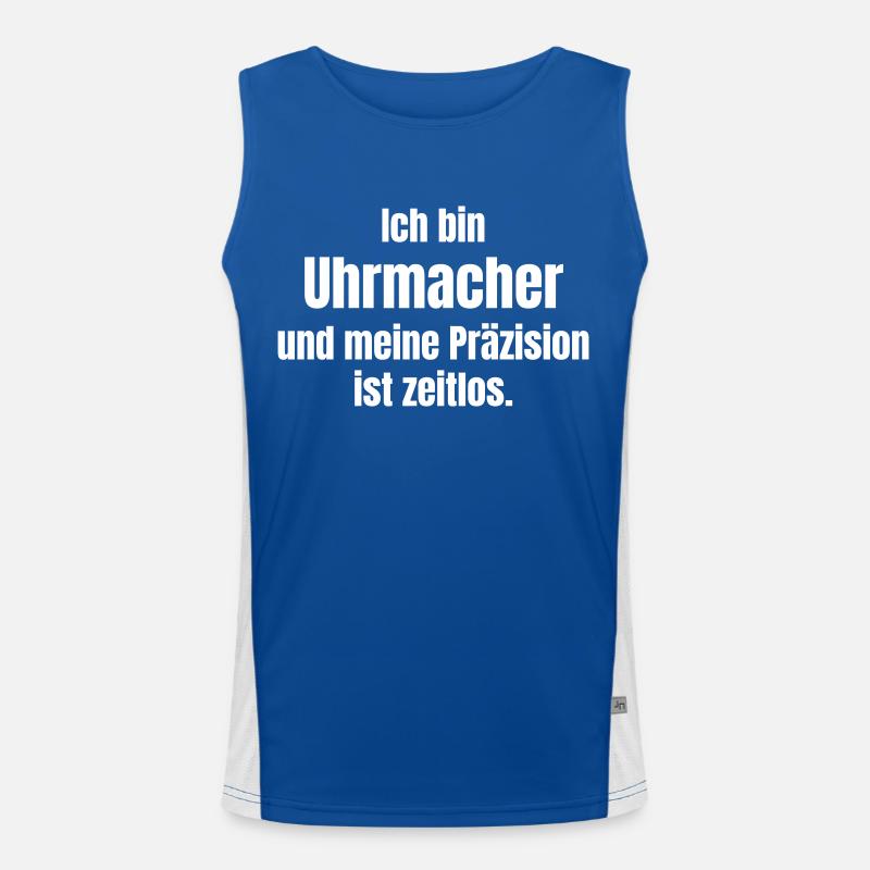 I am a watchmaker, my precision is timeless. Men's Functional Contrast Tank Top 