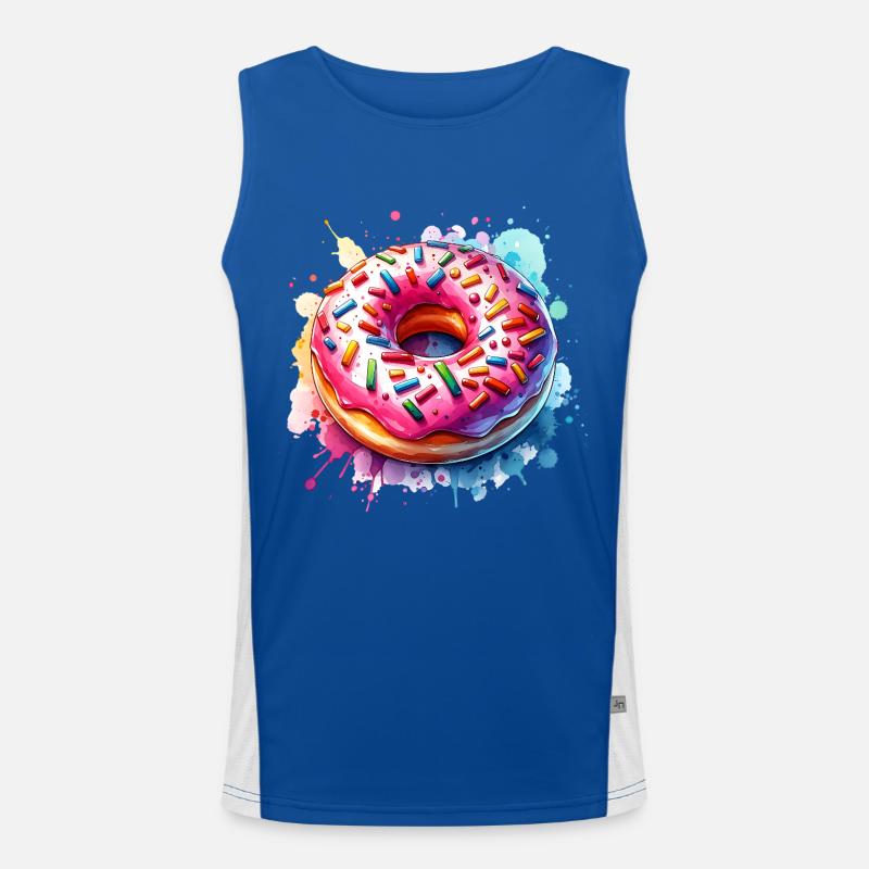 Donut Funktionelles Kontrast-Tank Top für Männer 