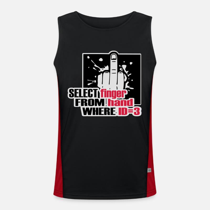 SELECT finger FROM hand - Men's Functional Contrast Tank Top - black/red