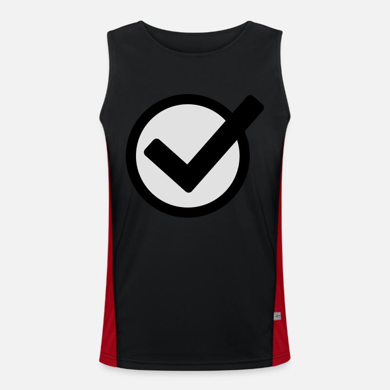Häkchen Funktionelles Kontrast-Tank Top für Männer 