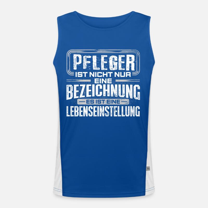 PFLEGER - Leben Funktionelles Kontrast-Tank Top für Männer 