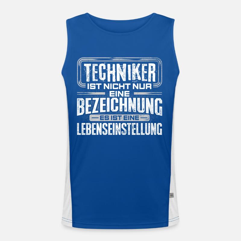 TECHNIKER - Leben Funktionelles Kontrast-Tank Top für Männer 