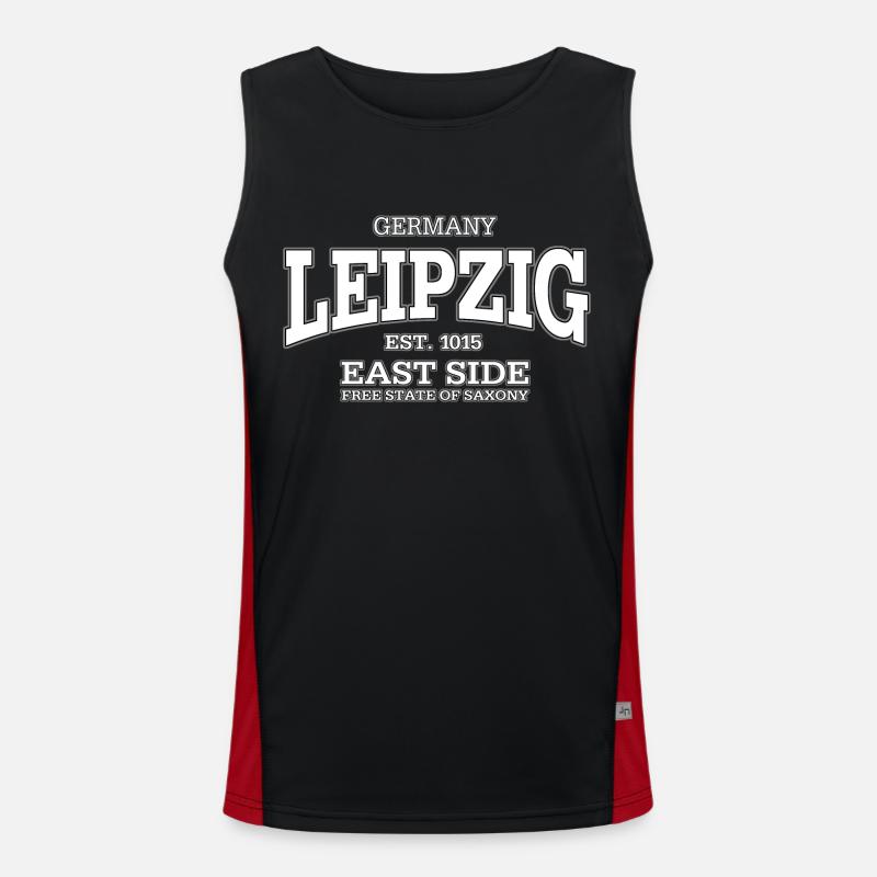 Leipzig (blanc) Débardeur respirant contrasté Homme 