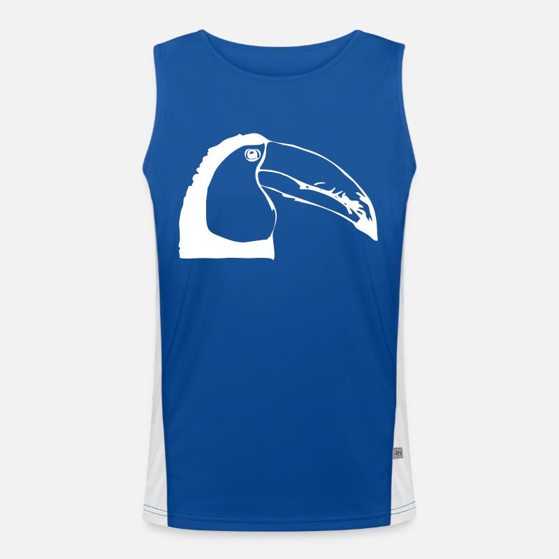 Toucan in profile Men's Functional Contrast Tank Top 