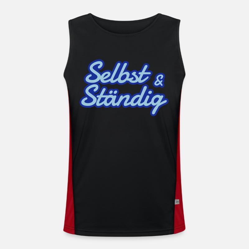 Selbstständig - selbst und ständig Funktionelles Kontrast-Tank Top für Männer 