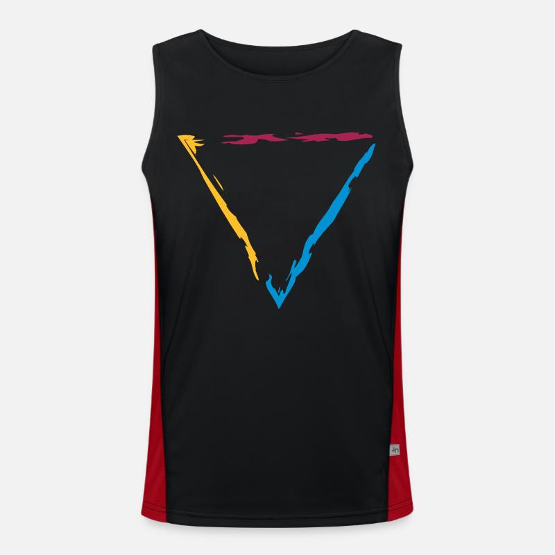 bordure colorée triangle bordure décorative cool des Débardeur respirant contrasté Homme 