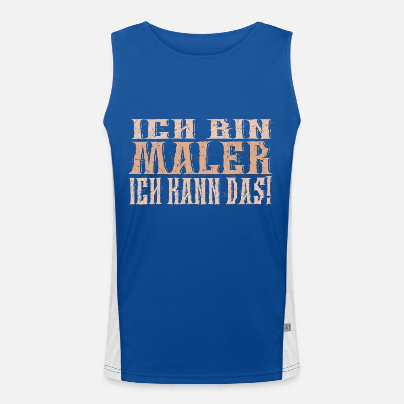Ich bin Maler Funktionelles Kontrast-Tank Top für Männer 